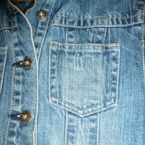 Blue Asphalt Jean Jacket Women's Size S Blue Distressed Denim Fitted Jacket - Picture 7 of 11